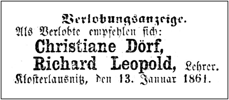 1861-01-13 Kl Verlorbung Doerf-Leopold